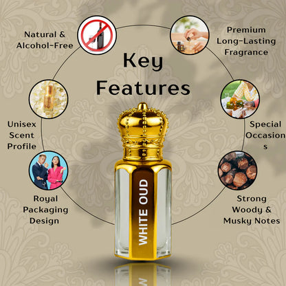 Original White Oud Attar - 15ML + 15 ML (PACK OF 2)