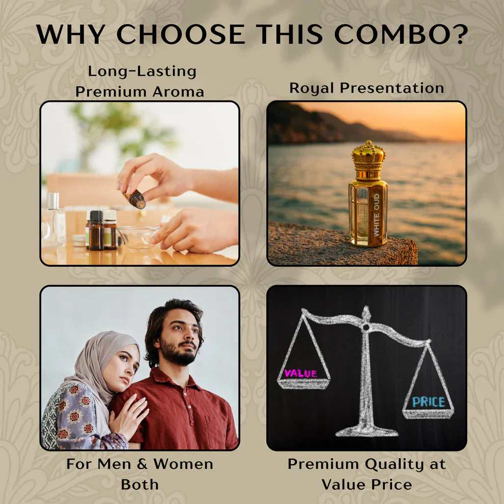 Original White Oud Attar - 15ML + 15 ML (PACK OF 2)