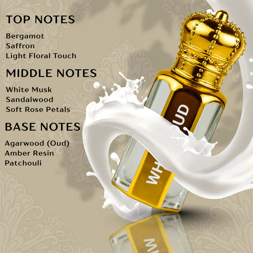 Original White Oud Attar - 15ML + 15 ML (PACK OF 2)
