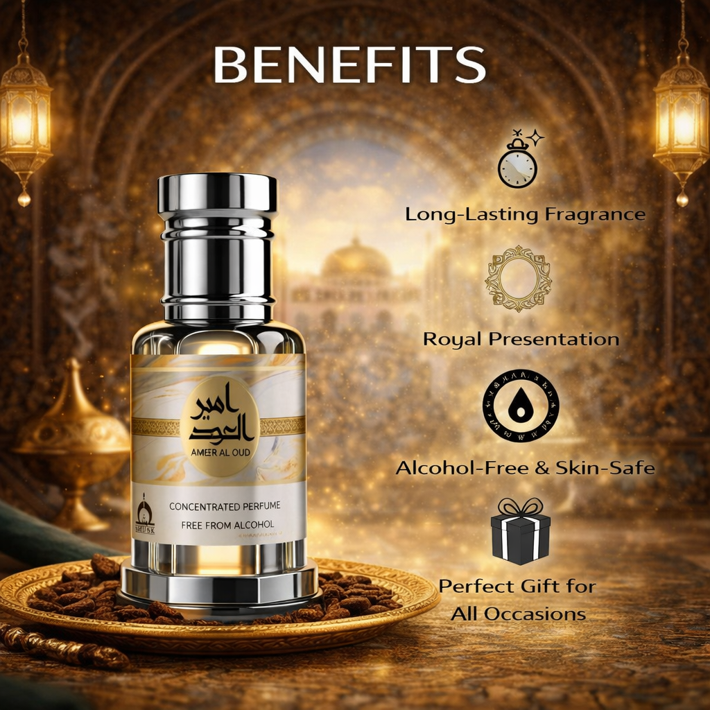 Original Ameer Al Oud Luxury Attar | 15 ML + 15 ML | Total 30 ML | Ramadan Month Sale