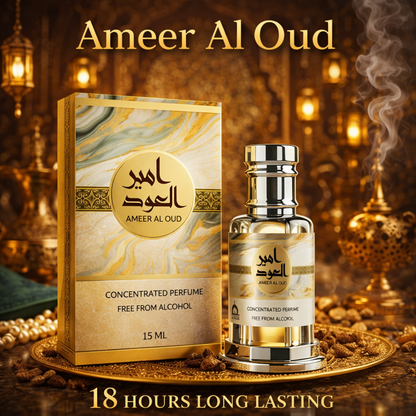 Original Ameer Al Oud Luxury Attar | 15 ML + 15 ML | Total 30 ML | Ramadan Month Sale