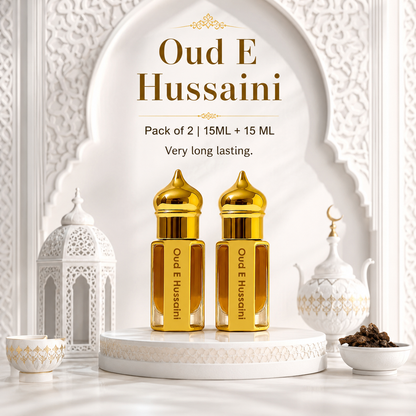 Original Oud-E-Hussaini Attar | 15 ML + 15 ML | Pack of 2 | Eid Special Offer