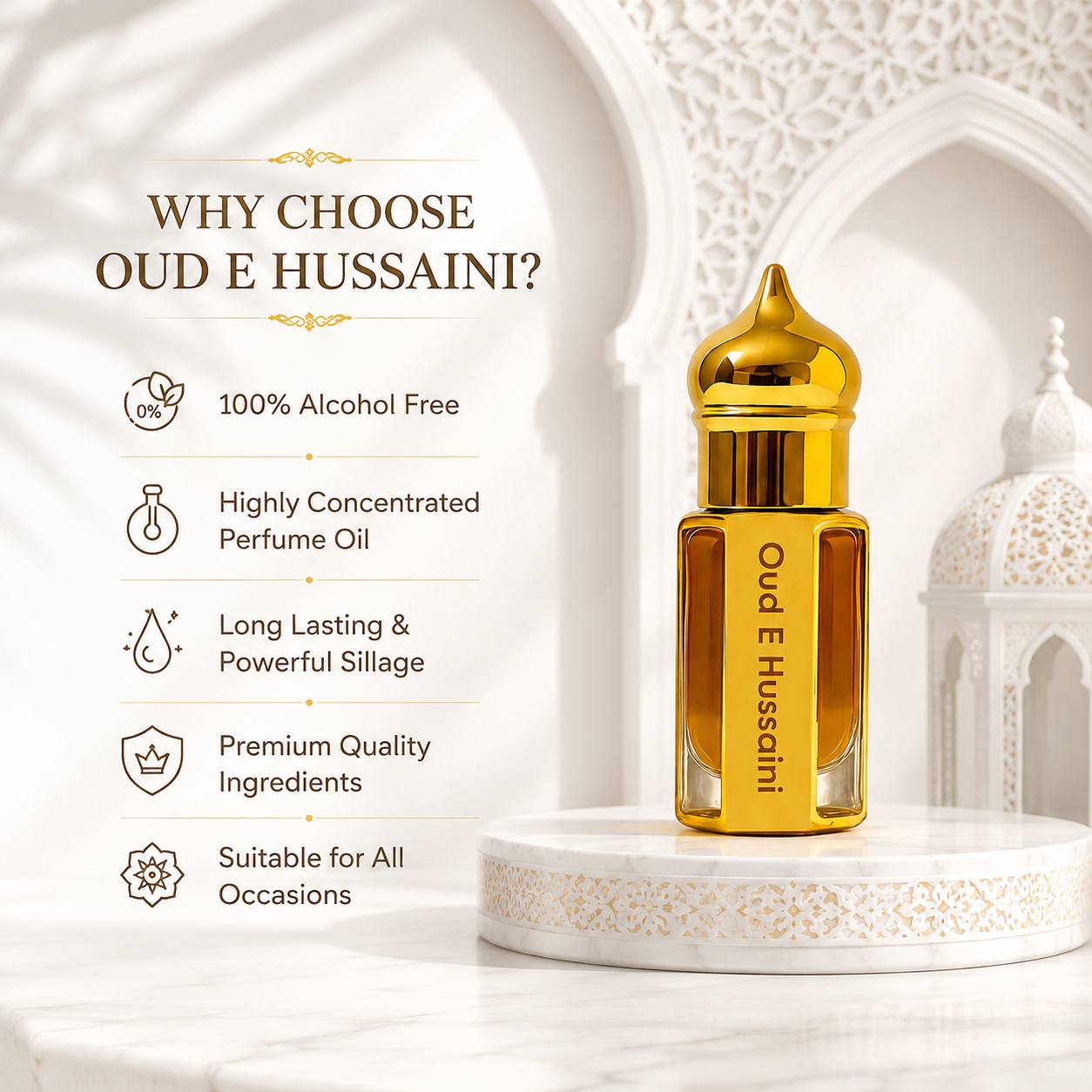 Original Oud-E-Hussaini Attar | 15 ML + 15 ML | Pack of 2 | Eid Special Offer