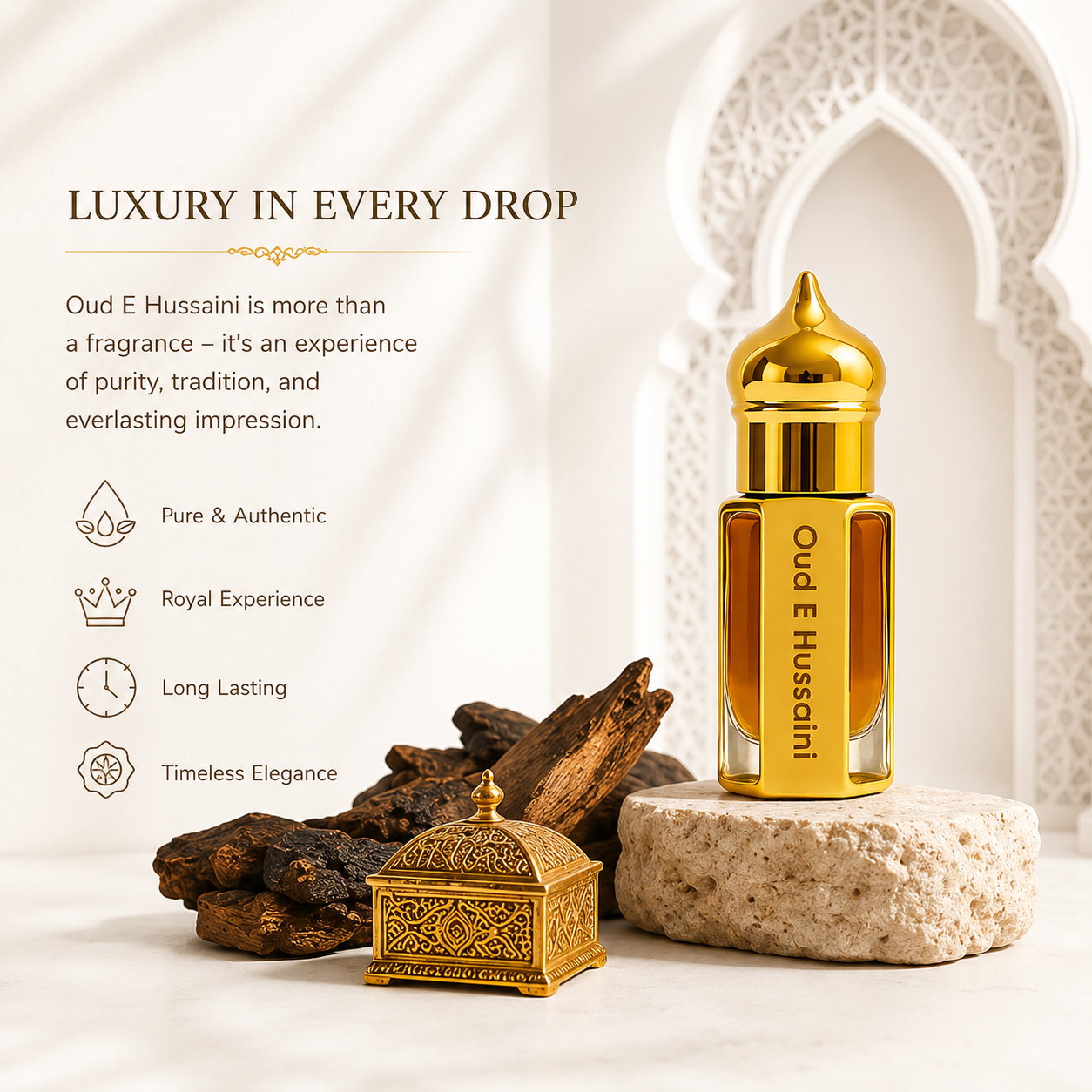 Original Oud-E-Hussaini Attar | 15 ML + 15 ML | Pack of 2 | Eid Special Offer