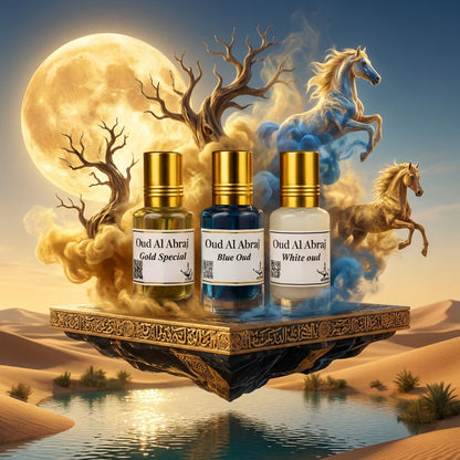 Luxury Attar Combo | Gold Special | Blue Oud | White Oud  [Pack of 3 X 15 ML] | 45 ML